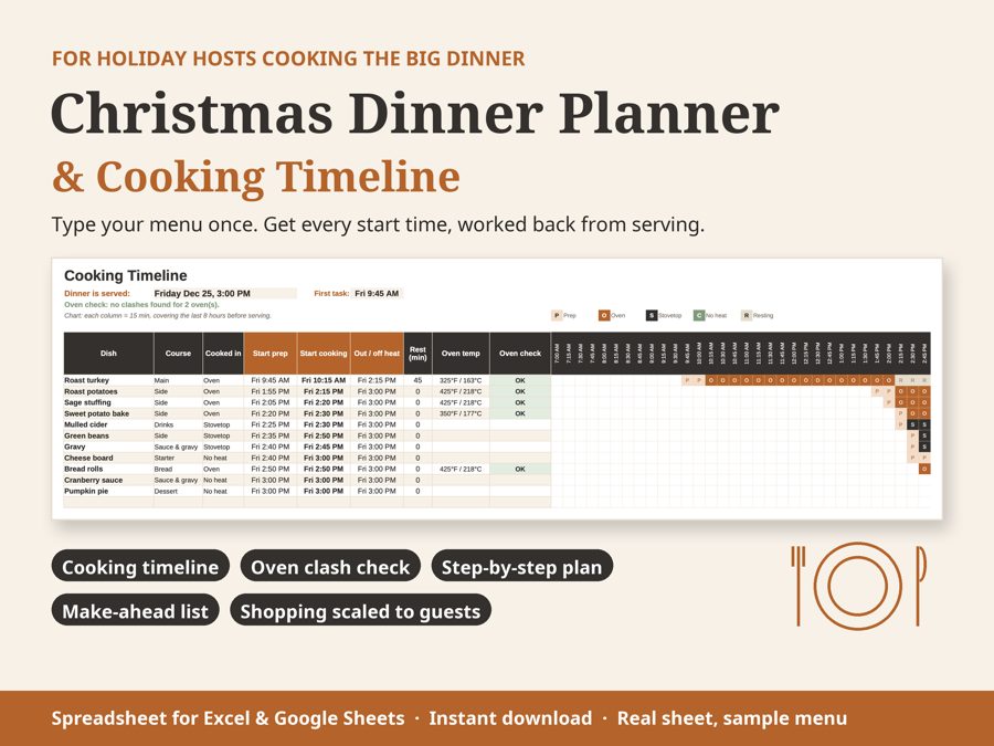 Christmas Dinner Planner preview