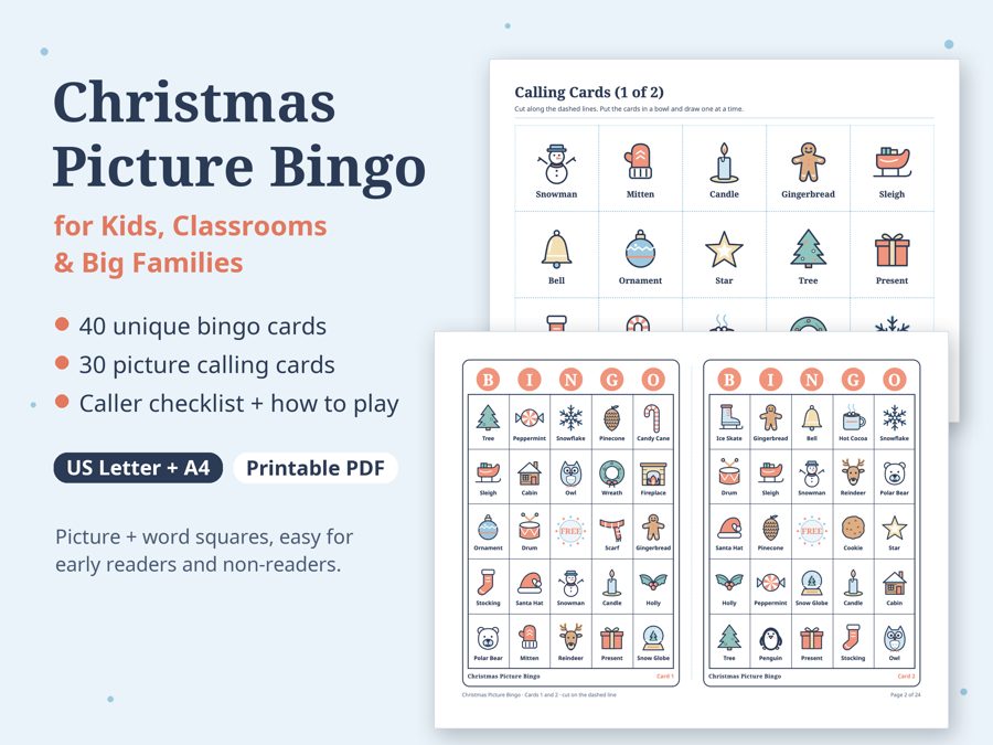 Christmas Picture Bingo preview