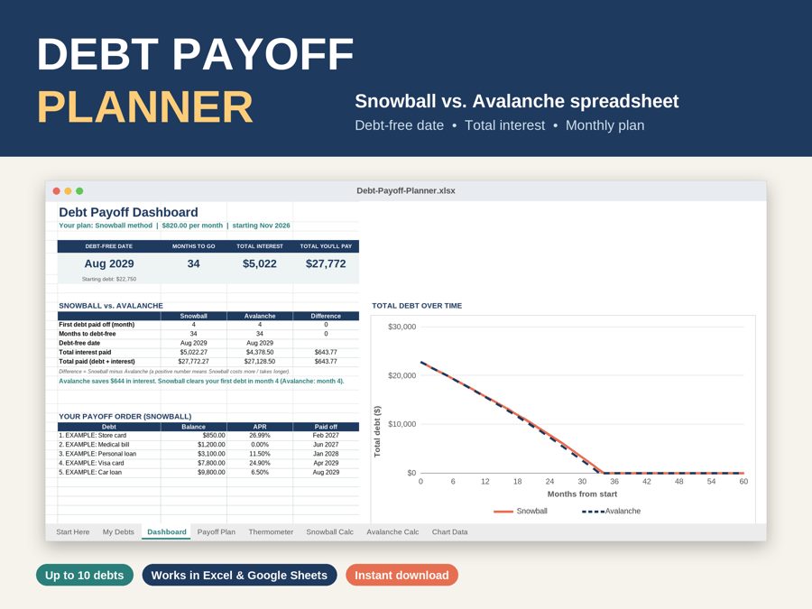 Debt Payoff Planner preview