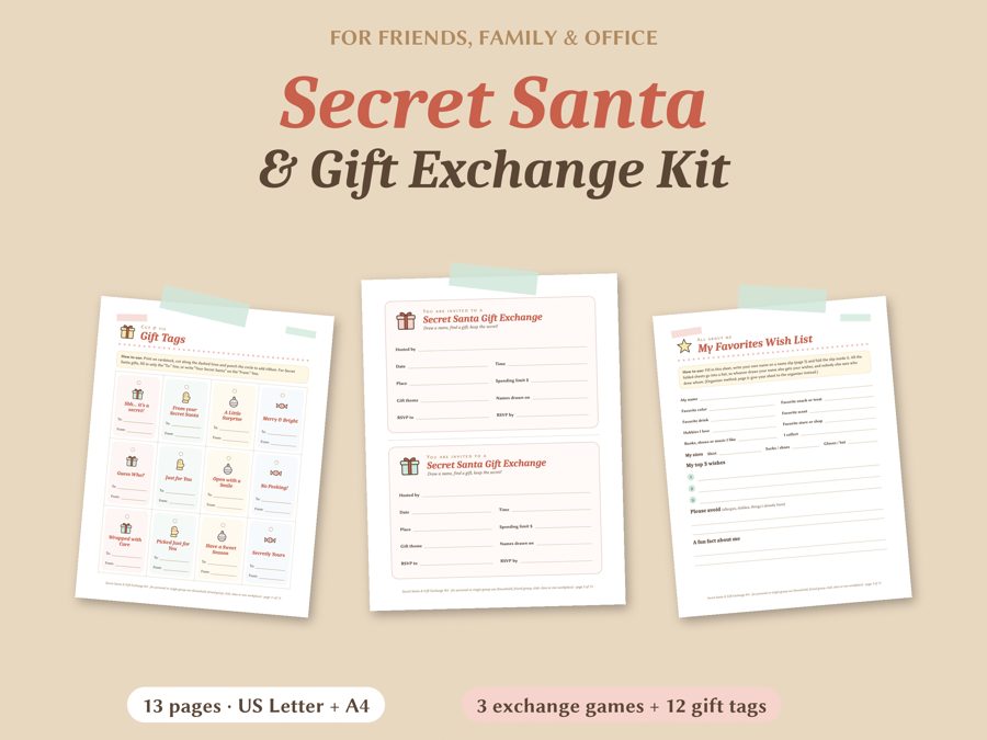 Secret Santa & Gift Exchange Kit preview